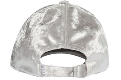 Czapka z daszkiem dziecięca, welurowa, srebrna, Adidas Velour BB Cap