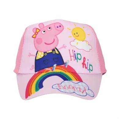 Czapka z daszkiem, Okulary przeciwsłoneczne, różowe, Świnka Peppa, Cerda