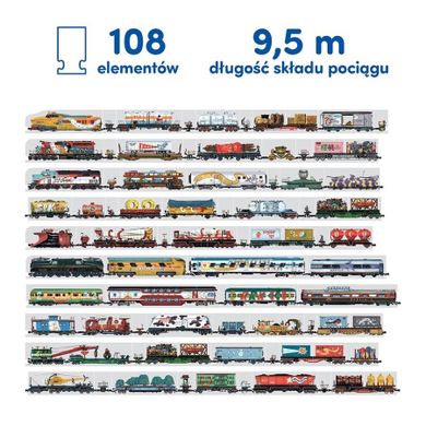 CzuCzu, Układam pociągi, kreatywny zestaw puzzli, 104 elementy