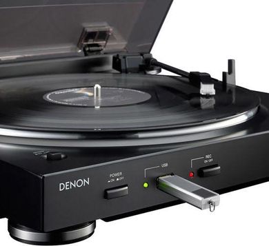 Denon, DP-200USB, gramofon, czarny
