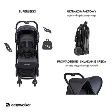 Easywalker, Buggy XS, wózek spacerowy, Melange Grey