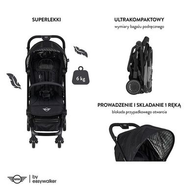 Easywalker, Mini, Buggy XS, wózek spacerowy, Oxford Black