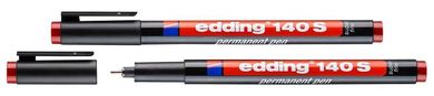 Edding, marker niezmywalny do folii, foliopis 0,3 mm, 140 s, czerwony