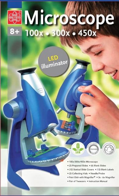 Edu Toys, mikroskop, 100x, 300x, 450x