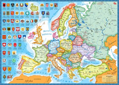 Edumal, Europa, puzzle, 58 elementów