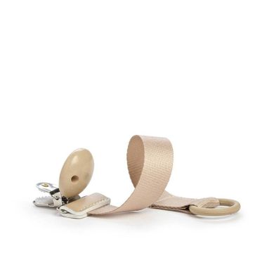 Elodie Details, drewniana zawieszka na smoczek, pure khaki
