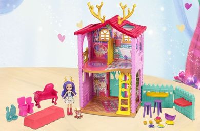 Enchantimals, Domek Jelonków, zestaw do zabawy z lalką i figurką