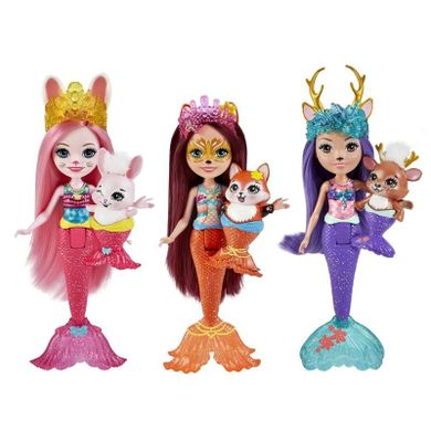 Enchantimals, Królewskie syrenki, zestaw z 3 lalkami i zwierzątkami
