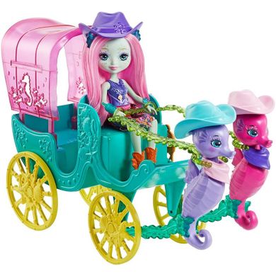 Enchantimals, Lalka i powóz morskich koników, zestaw figurek