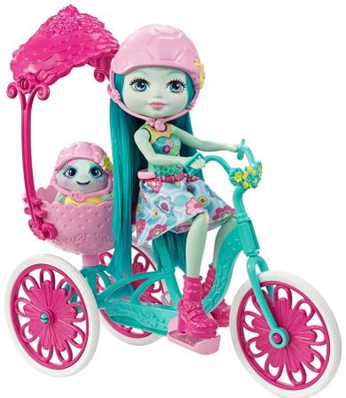 Enchantimals, Taylee Turtle i rower dla dwojga, lalka z akcesoriami
