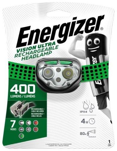 Energizer, latarka Headlight Vision Ultra Headlight Rechargeable, 400 LM