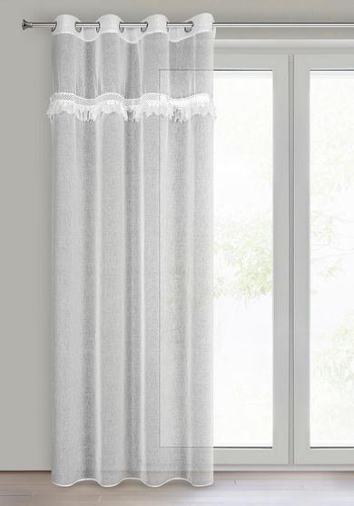 Eurofirany, firana gotowa, Kiara 140-250 cm, biały