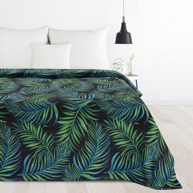 Eurofirany, koc d91 palms, czarny, 150-200 cm