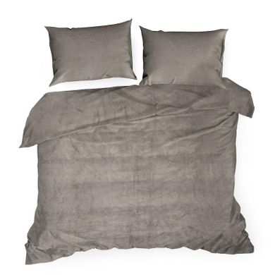 Eurofirany, komplet pościeli flano, 200-220 cm, beżowy