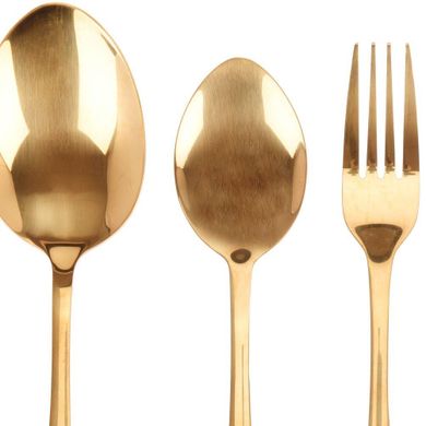 Excellent Houseware, sztućce złote, 39 elementów