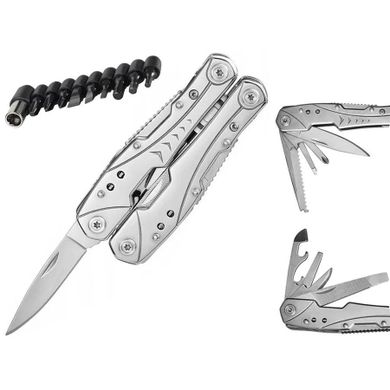 Extralink, Multitool, scyzoryk 23w1 z etui, srebrny