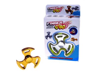 Fidget Spinner, metalowy, złoty