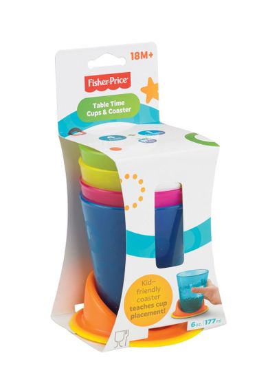 Fisher-Price, kolorowe kubeczki z podstawką