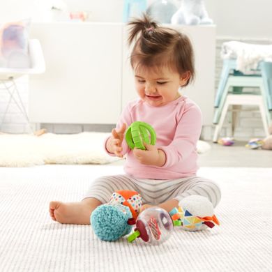 Fisher-Price, sensoryczne kuleczki, 5 szt., zabawka niemowlęca