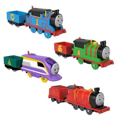Fisher-Price, Tomek i Przyjaciele, Tomek, Piotruś, Kana i Kuba, lokomotywy z napędem, zestaw