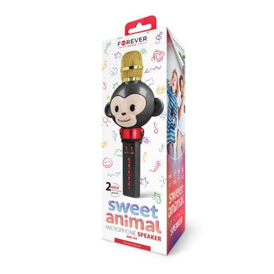 Forever, mikrofon z głośnikiem bluetooth, Animal, czarny, AMS-100