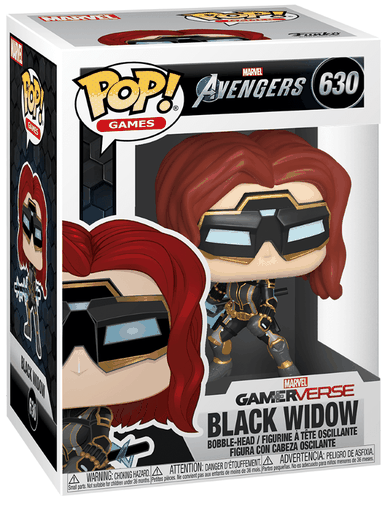 Funko Pop Marvel, Avengers Game, Czarna wdowa, nr 630, figurka świecąca w ciemności