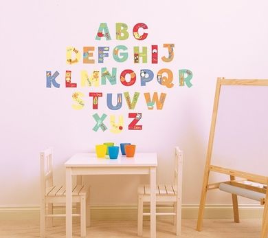 FunToSee, Naklejki ścienne, Drukowane litery