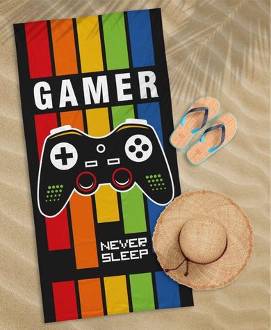 Gamer, ręcznik plażowy, 70-140 cm