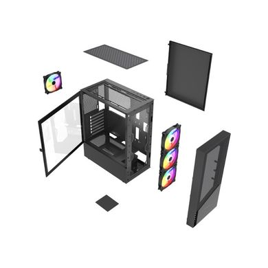 Gembird, Midi Tower Fornax 4300 ATX, obudowa, czarna