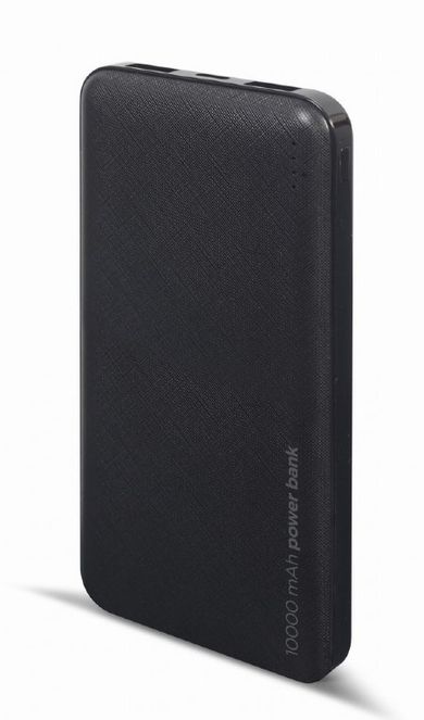 Gembird, powerbank, 10000 mah, 2x USB, czarny