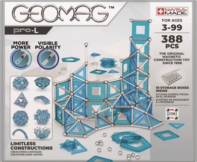 Geomag, Pro-L Masterbox, konstrukcyjne klocki magnetyczne, 388 elementów