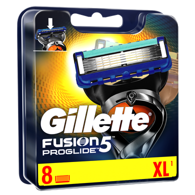 Gillette, Fusion ProGlide, wymienne ostrza do maszynki do golenia, 8 szt.