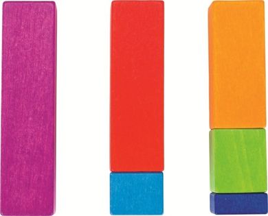 Goki, drewniane liczydło klockowe, 100 elementów