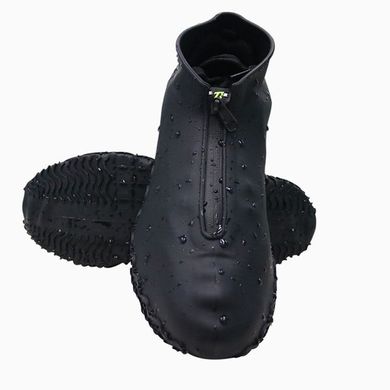 Gumowe wodoodporne ochraniacze na buty z suwakiem, czarne, rozmiar 40-44