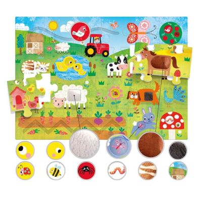 Headu, Montessori, puzzle sensoryczne, 21 elementów