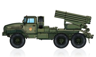 Hobby Boss, BM-21 GRAD Rocket Launcher, model do sklejania, 1:72