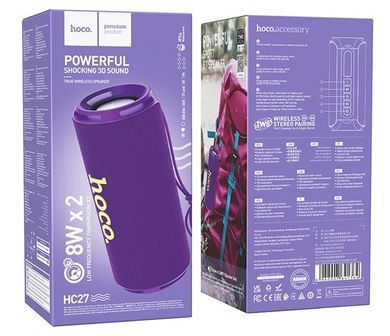 Hoco, HC27 Soundful, głośnik bluetooth, fioletowy