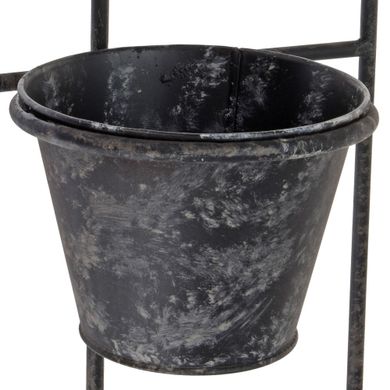Home Styling Collection, kratka ozdobna na ścianę z doniczką i kranikiem, czarna