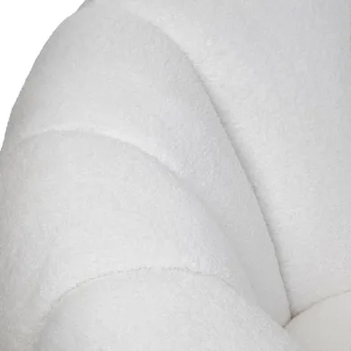 Homla, Douill, Fotel obrotowy ecru w tkaninie TEDDY, 94-88-62 cm, 869414