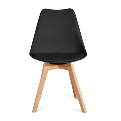 Homla, Fisco, krzesło plastikowe, czarne, 49-41-84 cm