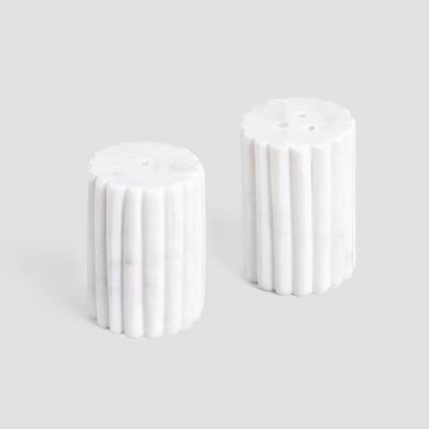 Homla, Marble Stripes, zestaw przyprawników, marmurowych ryflowanych, 2 elementy, 724305