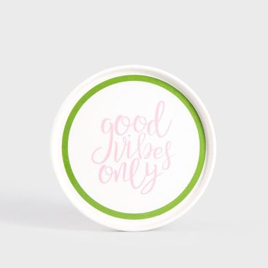 Homla, Serra, talerz deserowy "good vibes only", 21 cm, 753404