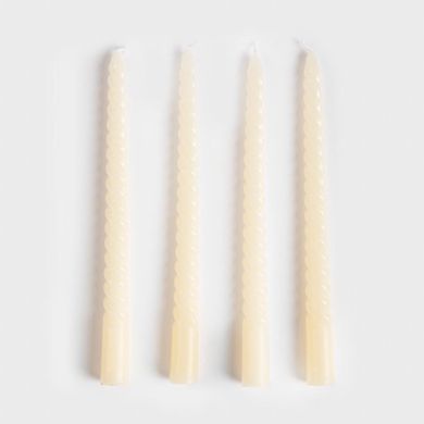 Homla, Table Candles, świece stołowe, kręcone ecru, 4-44g
