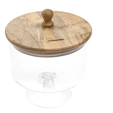 Homla, Wood Colony, patera, szklana na nóżce M, 18-16 cm