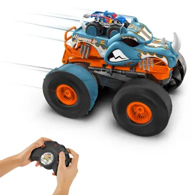 Hot Wheels, Monster Trucks R/C, Rhinomite Mega Transformacja, pojazd zdalnie sterowany, skala 1:12