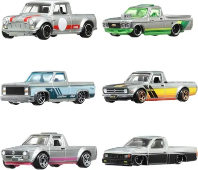 Hot Wheels, Pick-upy Zamac, zestaw 6 metalowych pojazdów