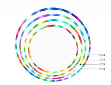Hula Hop, świecące, LED, 80 cm