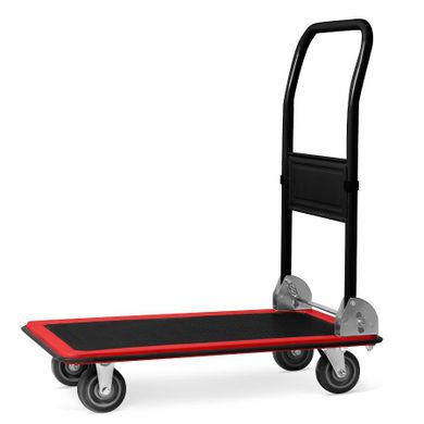 Humberg, wózek transportowy platformowy, czarno-czerwony