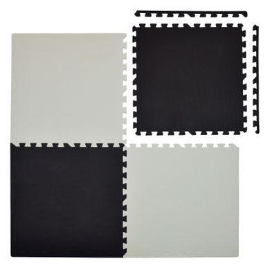 Humbi, kontrastowa mata piankowa, puzzle, biało-czarna, 62-62-1 cm, 4 szt.