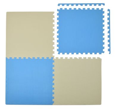 Humbi, mata piankowa, puzzle, kremowo-błękitna, 62-62-1 cm, 4 szt.